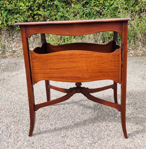 ANTIQUEQUALITY INLAID OCCASIONAL TABLETEA TABLE WITH DROP FLAPS - ADDITIONAL PHOTO 2