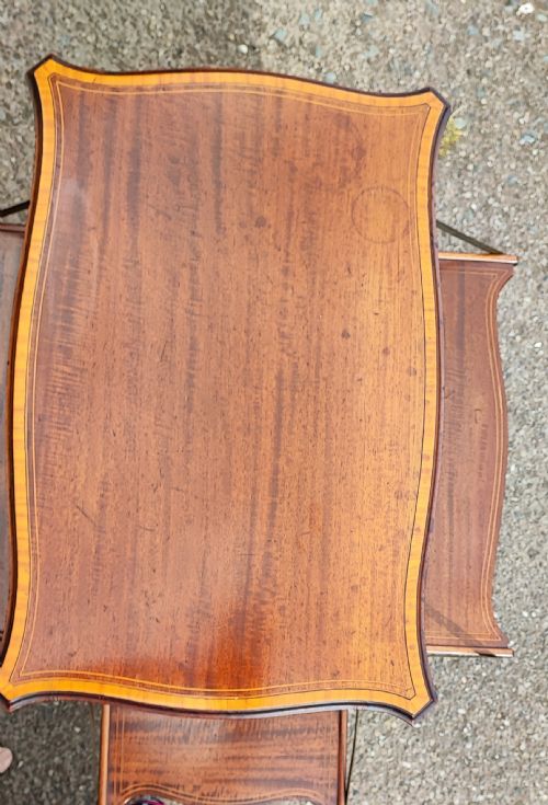 ANTIQUEQUALITY INLAID OCCASIONAL TABLETEA TABLE WITH DROP FLAPS - ADDITIONAL PHOTO 5