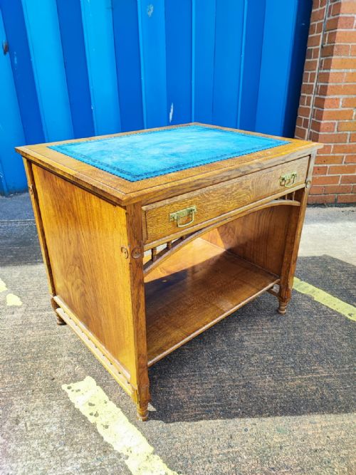 a fine antique oak esthetic movement computer desk - CATEGORY: ANTIQUE DESKS - DATED 1880