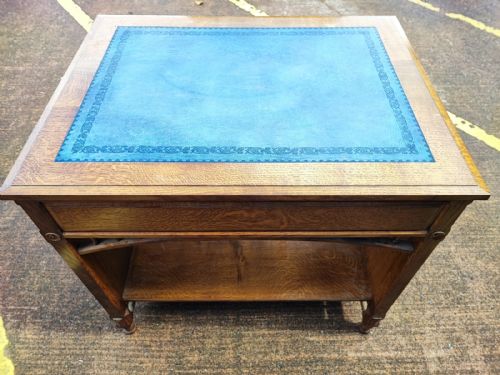 A FINE ANTIQUE OAK ESTHETIC MOVEMENT COMPUTER DESK - ADDITIONAL PHOTO 1