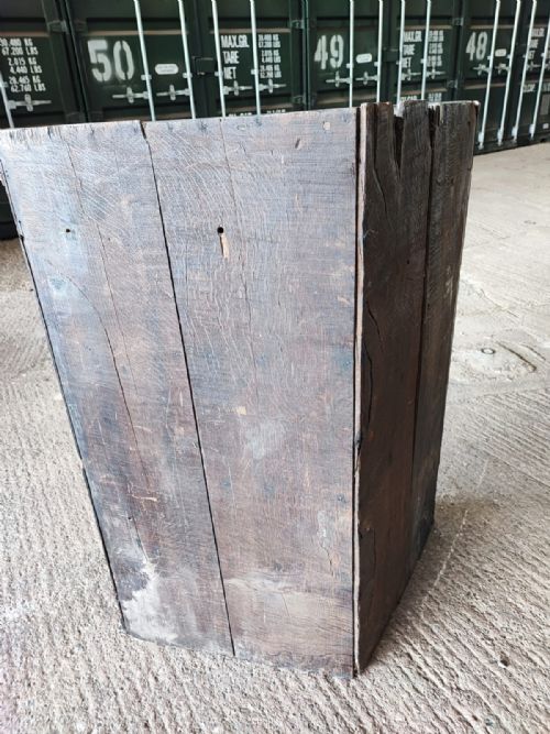 A LARGE HANGING OAK GEORGIAN CORNER CABINET - ADDITIONAL PHOTO 7