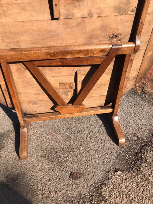 ANTIQUE FRENCH FRUITWOOD VENDANGE WINE TASTING TABLE - ADDITIONAL PHOTO 1
