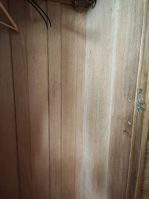 VICTORIAN COMBINATION WARDROBE IN SATIN WALNUT - ADDITIONAL PHOTO 8