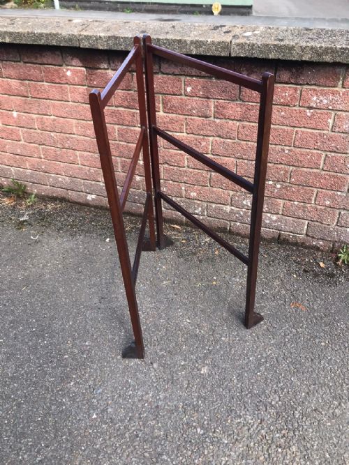 edwardian 6 bar double folding towel rail - CATEGORY: ANTIQUE MISCELLANEOUS - DATED EDWARDIAN