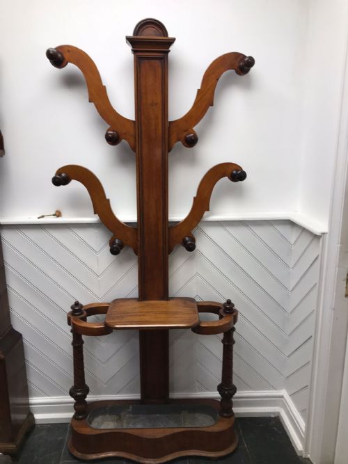 19C MAHOGANY TREE HALLSTAND - ADDITIONAL PHOTO 1