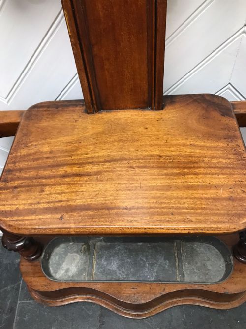 19C MAHOGANY TREE HALLSTAND - ADDITIONAL PHOTO 5