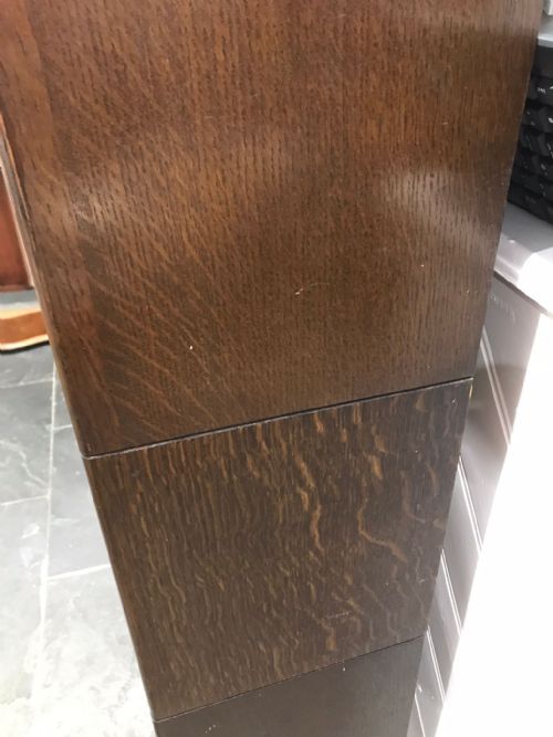 A OAK 5 STACKING SECTIONAL BOOKCASE BY GUNN - ADDITIONAL PHOTO 3