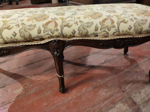 ANTIQUE FRENCH LOUIS XV1 LONG STOOL - ADDITIONAL PHOTO 3