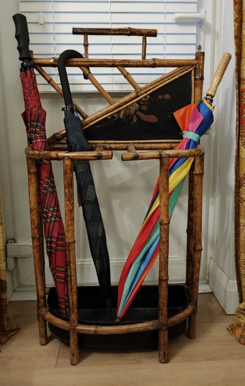 VICTORIAN BAMBOO UMBRELLA AND STICK STAND - ADDITIONAL PHOTO 1