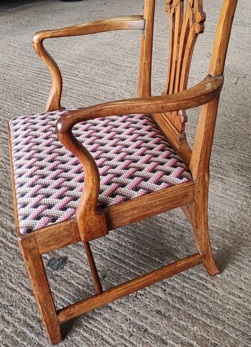 GEORGIAN MAHOGANY ARMCHAIR OR DESK CHAIR - ADDITIONAL PHOTO 2