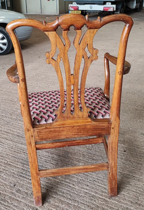 GEORGIAN MAHOGANY ARMCHAIR OR DESK CHAIR - ADDITIONAL PHOTO 3