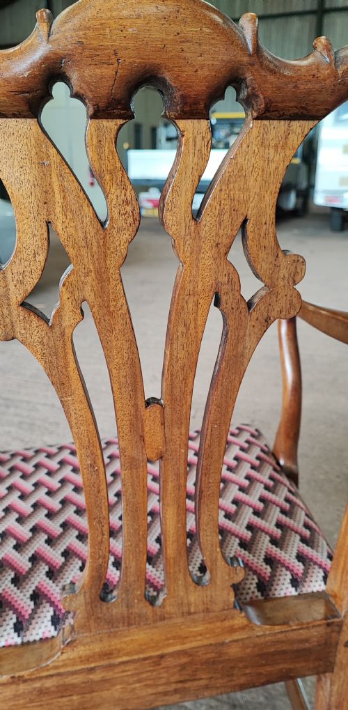 GEORGIAN MAHOGANY ARMCHAIR OR DESK CHAIR - ADDITIONAL PHOTO 4