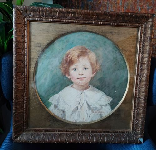 original pastel portrait of an edwardian boy - CATEGORY: ANTIQUE ART - DATED EDWARDIAN