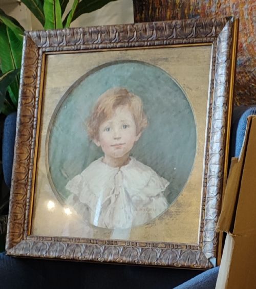 ORIGINAL PASTEL PORTRAIT OF AN EDWARDIAN BOY - ADDITIONAL PHOTO 10