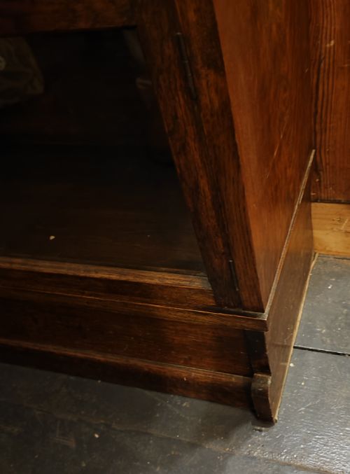 ANTIQUE OAK STACKING SECTIONAL BOOKCASE BY SIMPOLES OF MANCHESTER - ADDITIONAL PHOTO 4