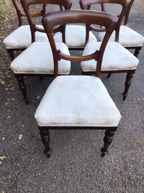 QUALITY SET OF 6 VICTORIAN MAHOGANY CHAIRS - ADDITIONAL PHOTO 2