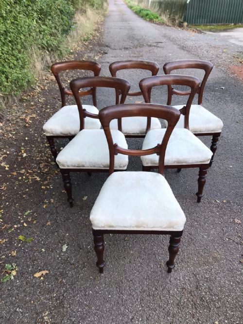 QUALITY SET OF 6 VICTORIAN MAHOGANY CHAIRS - ADDITIONAL PHOTO 3