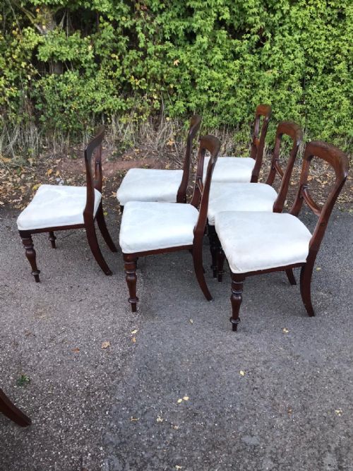 QUALITY SET OF 6 VICTORIAN MAHOGANY CHAIRS - ADDITIONAL PHOTO 4