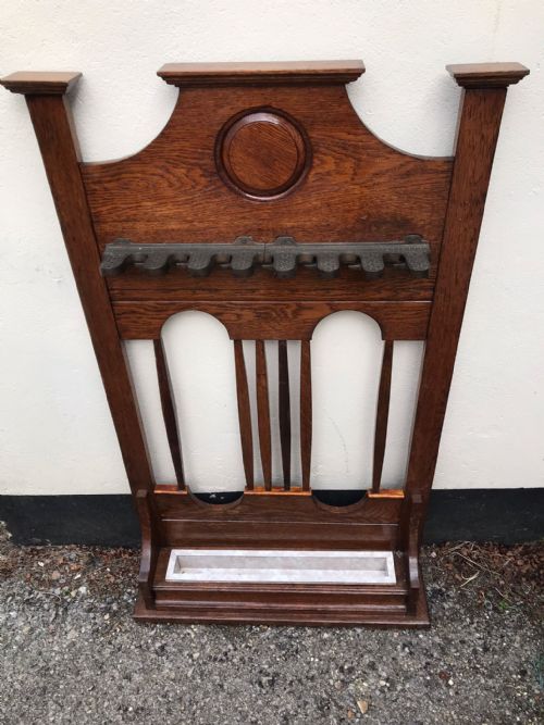 OAK MECHANICAL SNOOKER CUE OR STICK STAND - ADDITIONAL PHOTO 1