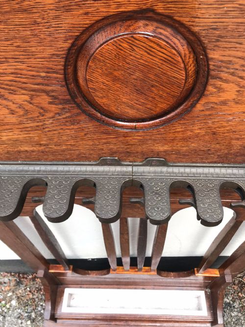 OAK MECHANICAL SNOOKER CUE OR STICK STAND - ADDITIONAL PHOTO 2