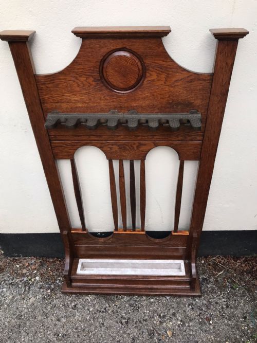OAK MECHANICAL SNOOKER CUE OR STICK STAND - ADDITIONAL PHOTO 3