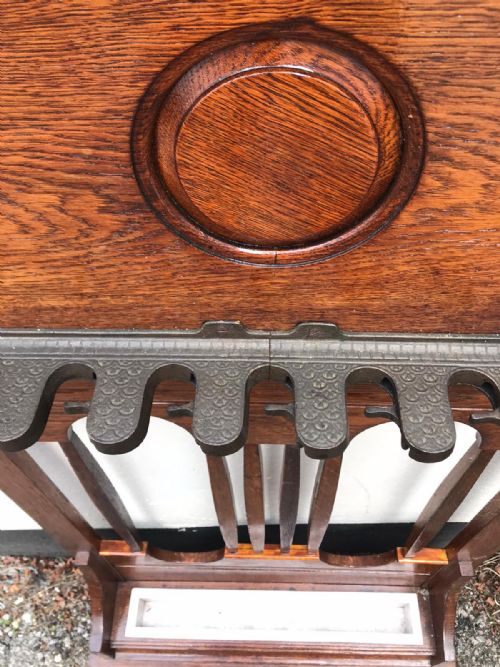 OAK MECHANICAL SNOOKER CUE OR STICK STAND - ADDITIONAL PHOTO 4