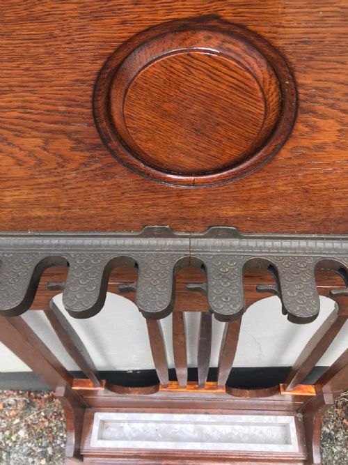OAK MECHANICAL SNOOKER CUE OR STICK STAND - ADDITIONAL PHOTO 5