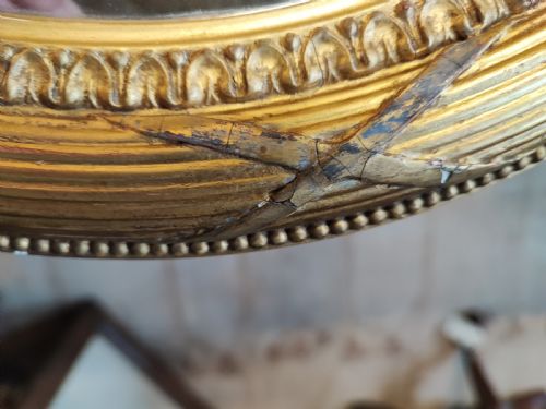 EDWARDIAN OVAL GILT MIRROR - ADDITIONAL PHOTO 7