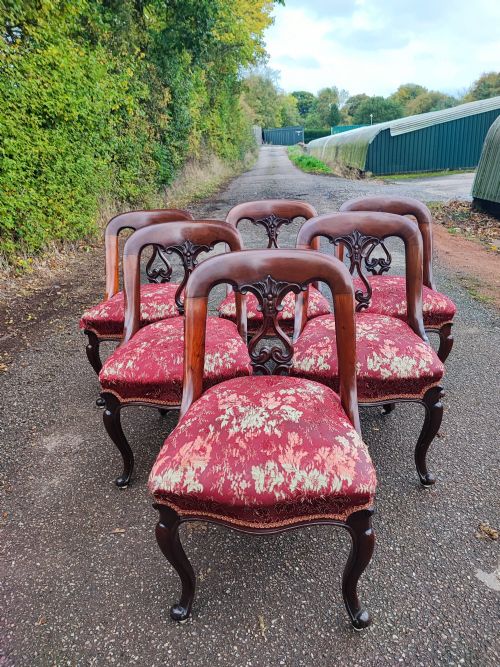 A FINE SET OF 6 VICTORIAN CHAIRS - ADDITIONAL PHOTO 6