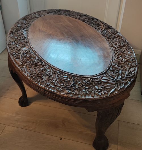 a fiine anglo indian teak coffee table - CATEGORY: ANTIQUE TABLES - DATED 1900