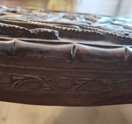 A FIINE ANGLO INDIAN TEAK COFFEE TABLE - ADDITIONAL PHOTO 3