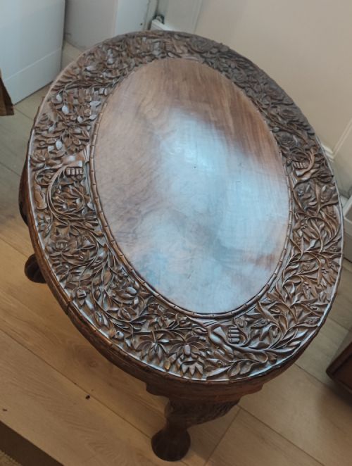 A FIINE ANGLO INDIAN TEAK COFFEE TABLE - ADDITIONAL PHOTO 6