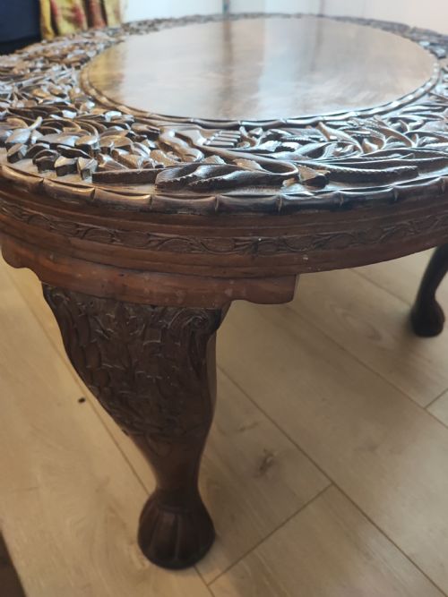 A FIINE ANGLO INDIAN TEAK COFFEE TABLE - ADDITIONAL PHOTO 10