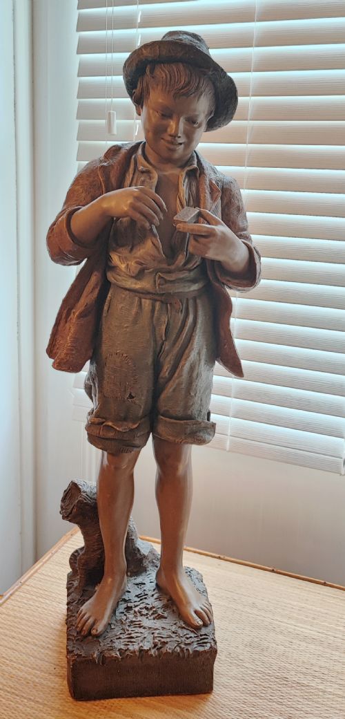 a goldscheider figure statue - CATEGORY: ANTIQUE CERAMICS - DATED EDWARDIAN