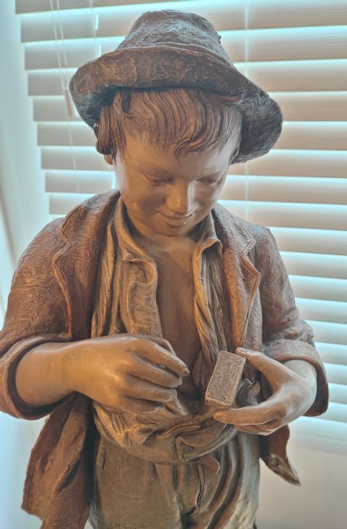A GOLDSCHEIDER FIGURE STATUE - ADDITIONAL PHOTO 3