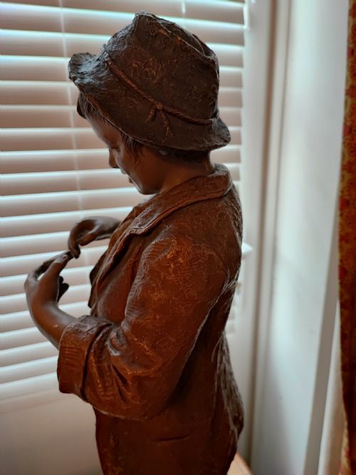 A GOLDSCHEIDER FIGURE STATUE - ADDITIONAL PHOTO 7