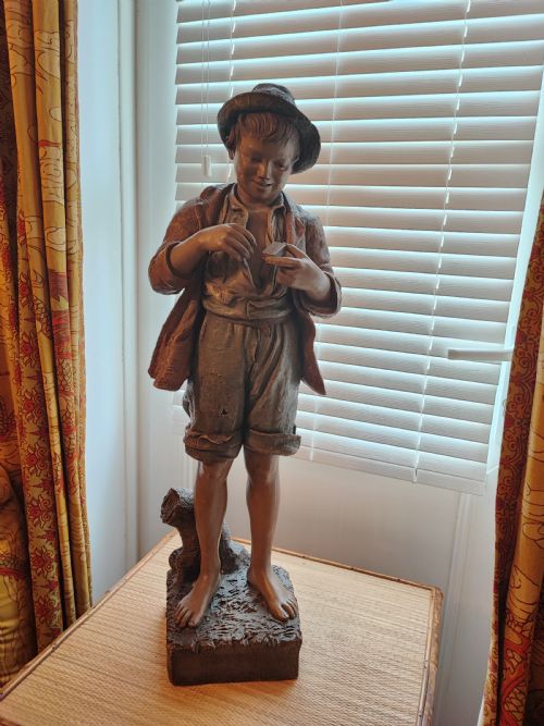 A GOLDSCHEIDER FIGURE STATUE - ADDITIONAL PHOTO 8