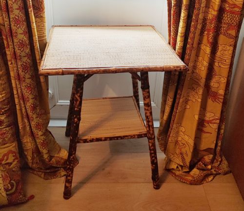 victorian bamboo and rattan occasional table in the liberty's style - CATEGORY: ANTIQUE TABLES - DATED VICTORIAN