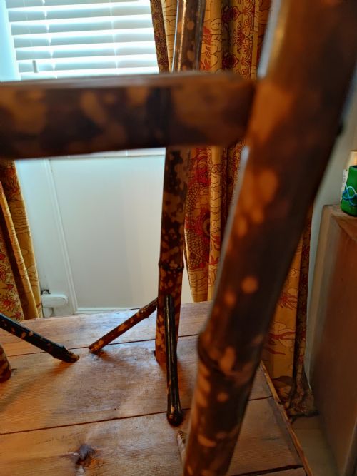 VICTORIAN BAMBOO AND RATTAN OCCASIONAL TABLE IN THE LIBERTY STYLE - ADDITIONAL PHOTO 4
