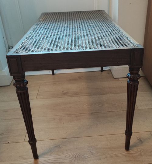 A FINE MAHOGANY AND BERGER WINDOW SEAT OR COFFEE TABLE - ADDITIONAL PHOTO 4