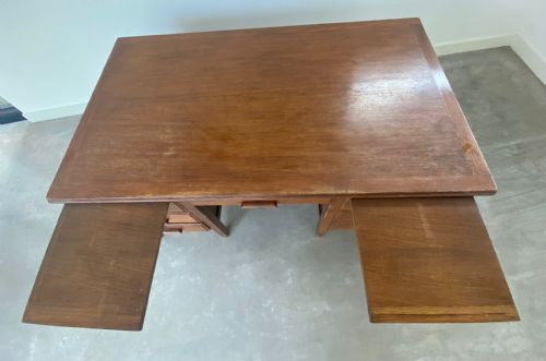 1930S OAK TEACHER'S DESK - ADDITIONAL PHOTO 1
