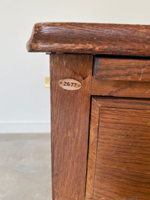 1930S OAK TEACHER'S DESK - ADDITIONAL PHOTO 3