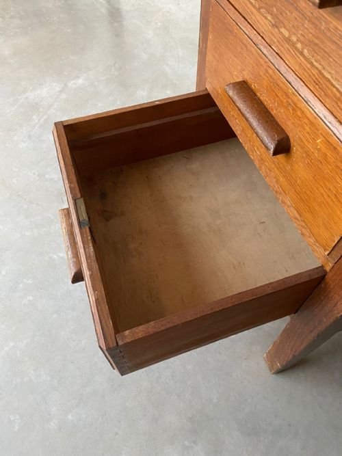 1930S OAK TEACHER'S DESK - ADDITIONAL PHOTO 11