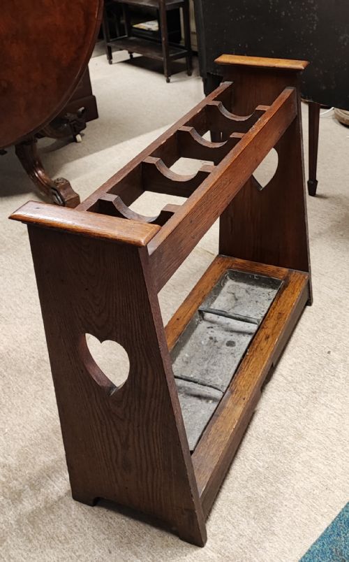 liberty and co oak 5 section stick stand - CATEGORY: ANTIQUE MISCELLANEOUS - DATED 1900
