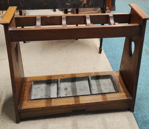LIBERTY AND CO OAK 5 SECTION STICK STAND - ADDITIONAL PHOTO 3