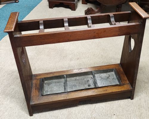LIBERTY AND CO OAK 5 SECTION STICK STAND - ADDITIONAL PHOTO 4