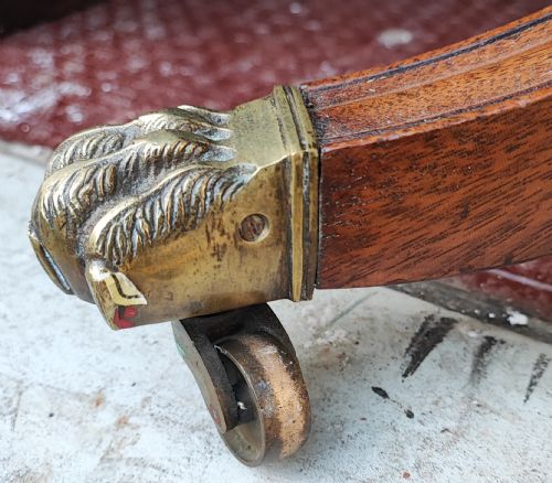 REGENCY REVIVAL INLAID MAHOGANY SOFA TABLE - ADDITIONAL PHOTO 4
