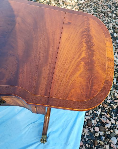REGENCY REVIVAL INLAID MAHOGANY SOFA TABLE - ADDITIONAL PHOTO 11