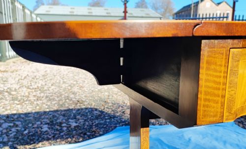 REGENCY REVIVAL INLAID MAHOGANY SOFA TABLE - ADDITIONAL PHOTO 15