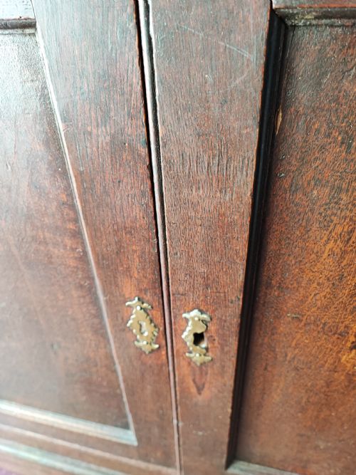 GEORGE 111 4 DOOR OAK CORNER CABINET 18TH CENTURY - ADDITIONAL PHOTO 12